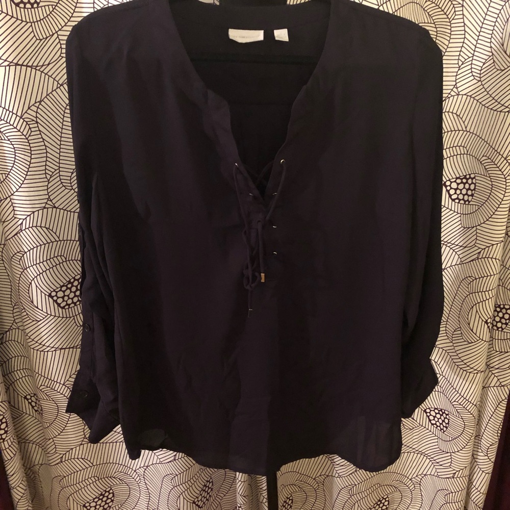 New York and Company, purple blouse, size L